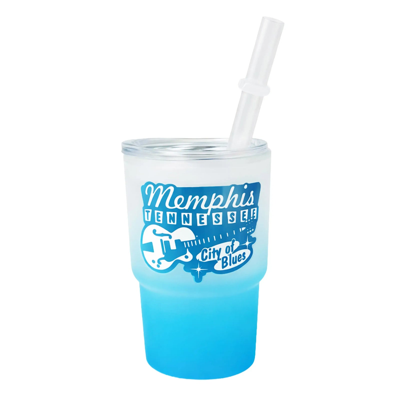 Memphis Shot Glass - Frosted Mini Tumbler Blue