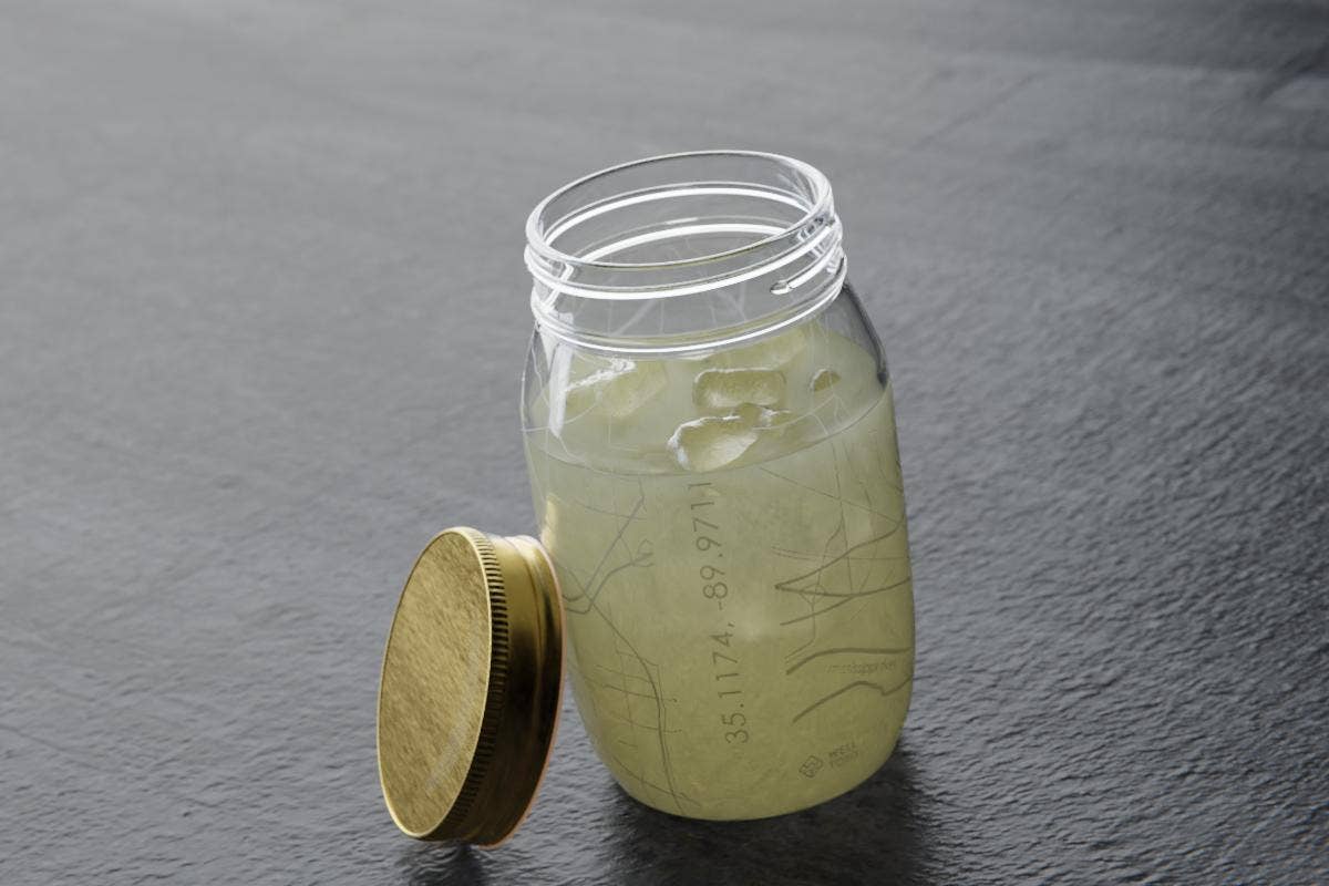 Memphis TN Map Mason Jar