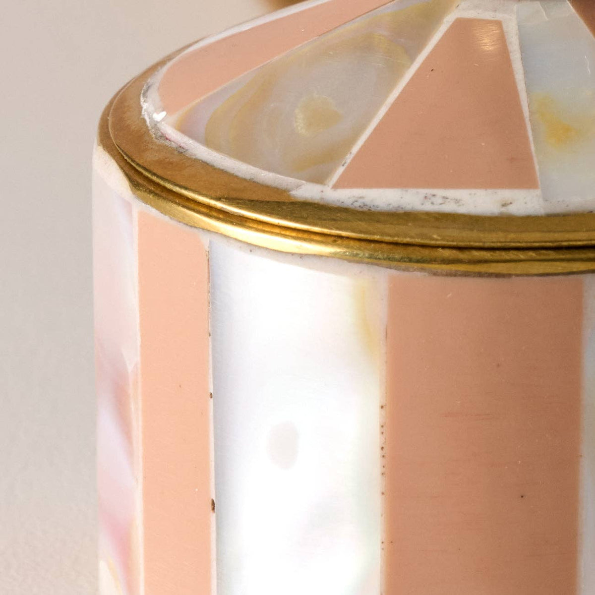 Mother of Pearl Circus Tent Box - Peach