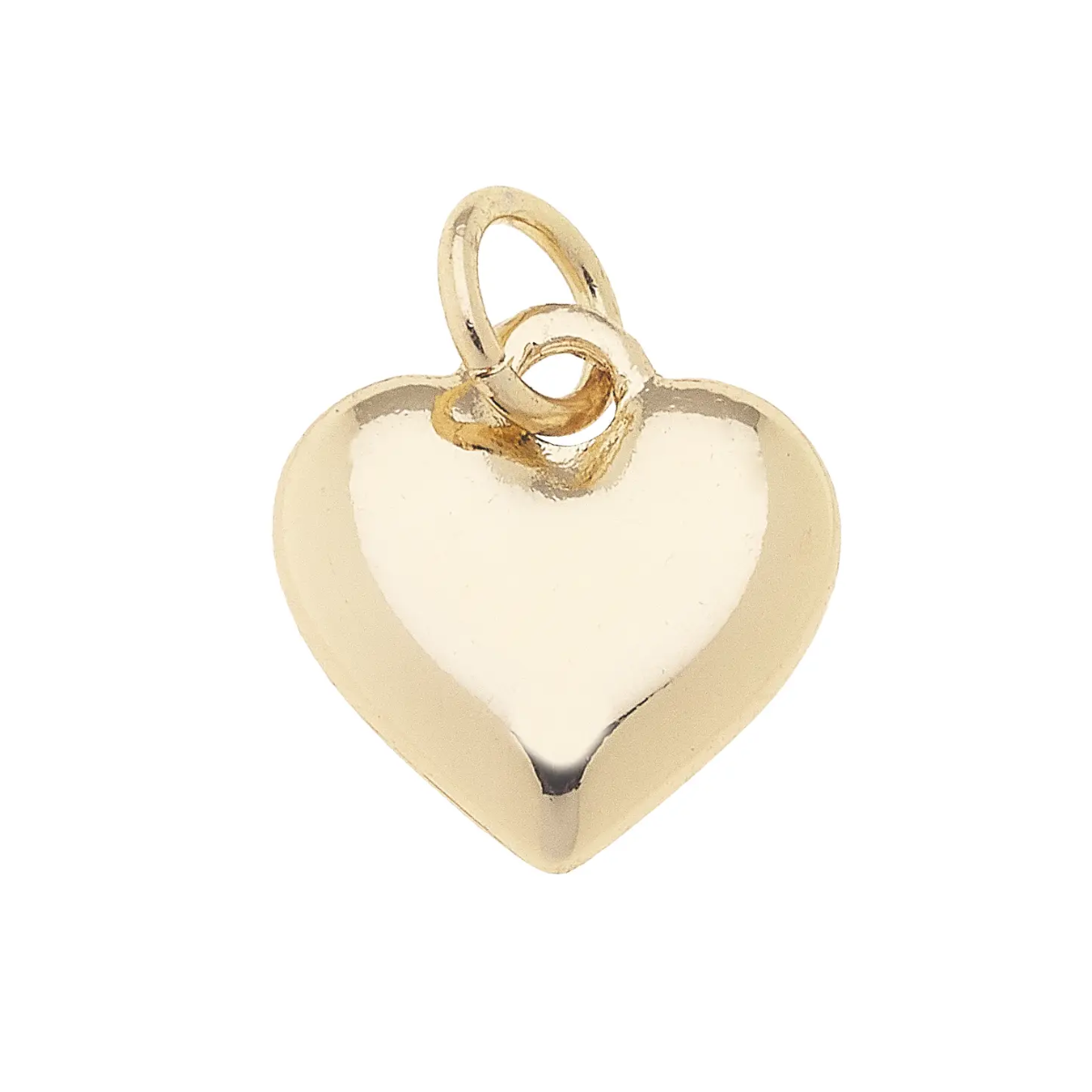 Heart of Gold Charm in Shiny Gold