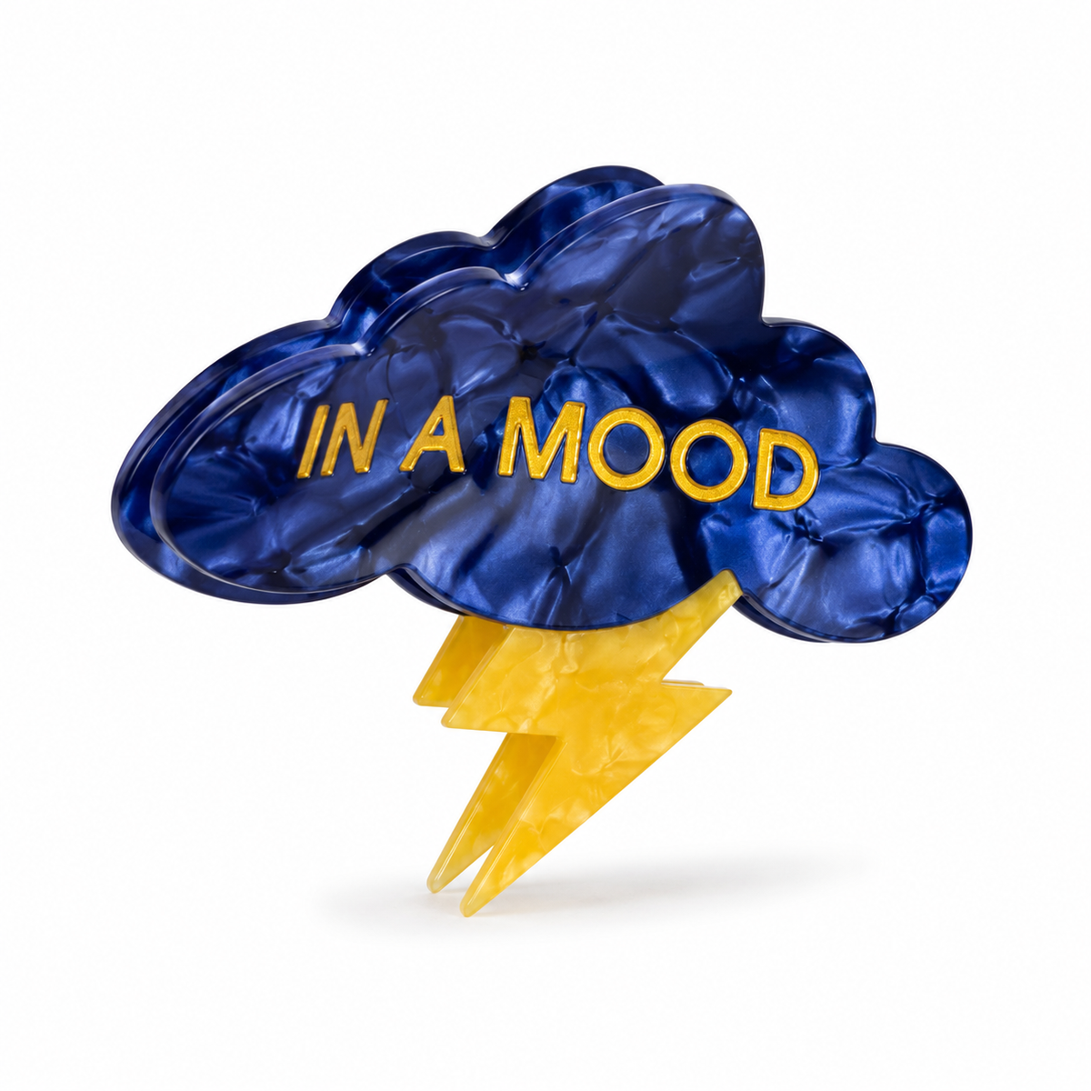 In A Mood - Lightning Cloud Hair Claw Clip, Funny Gift