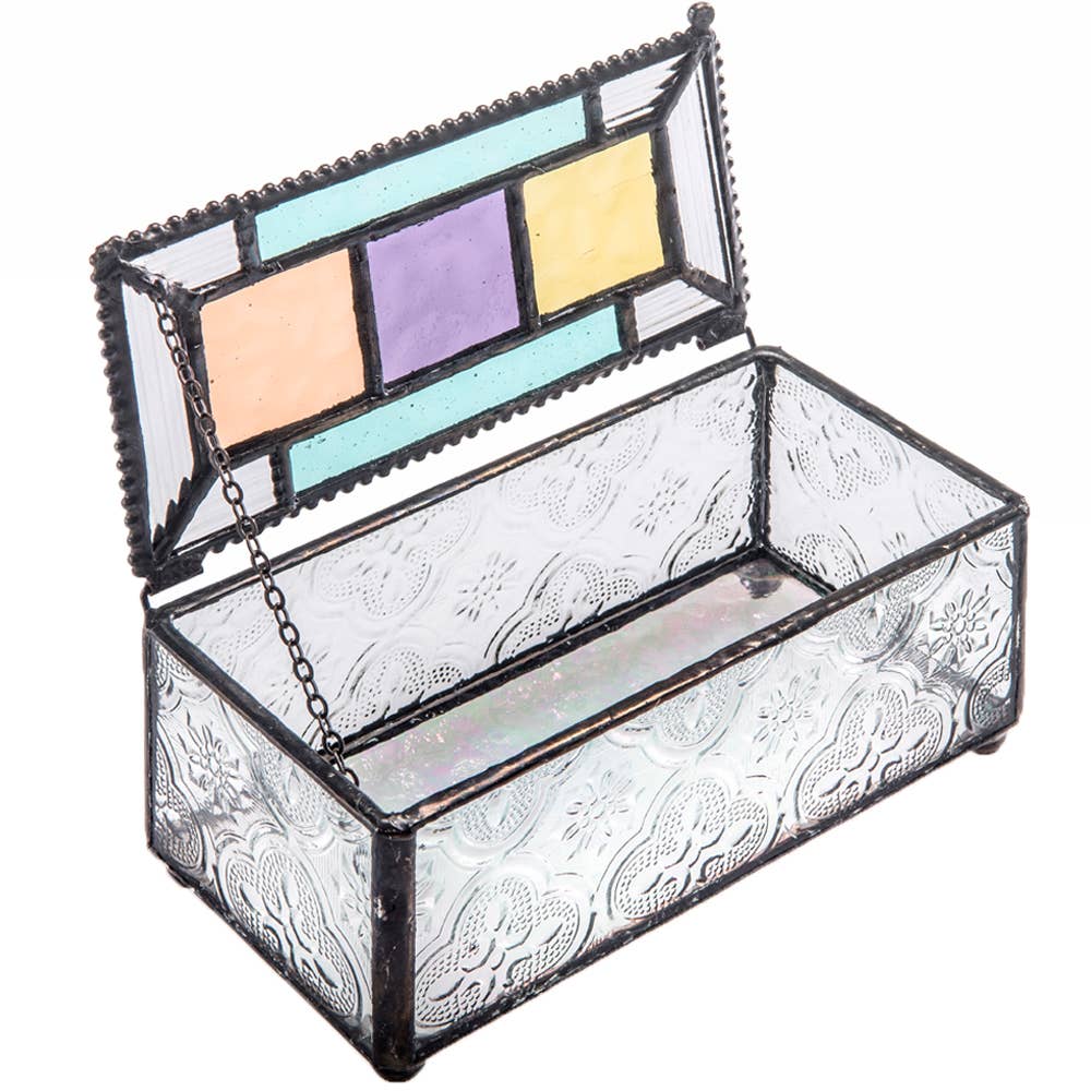 Colorful Stained Glass Decorative Jewelry Keepsake Box 864