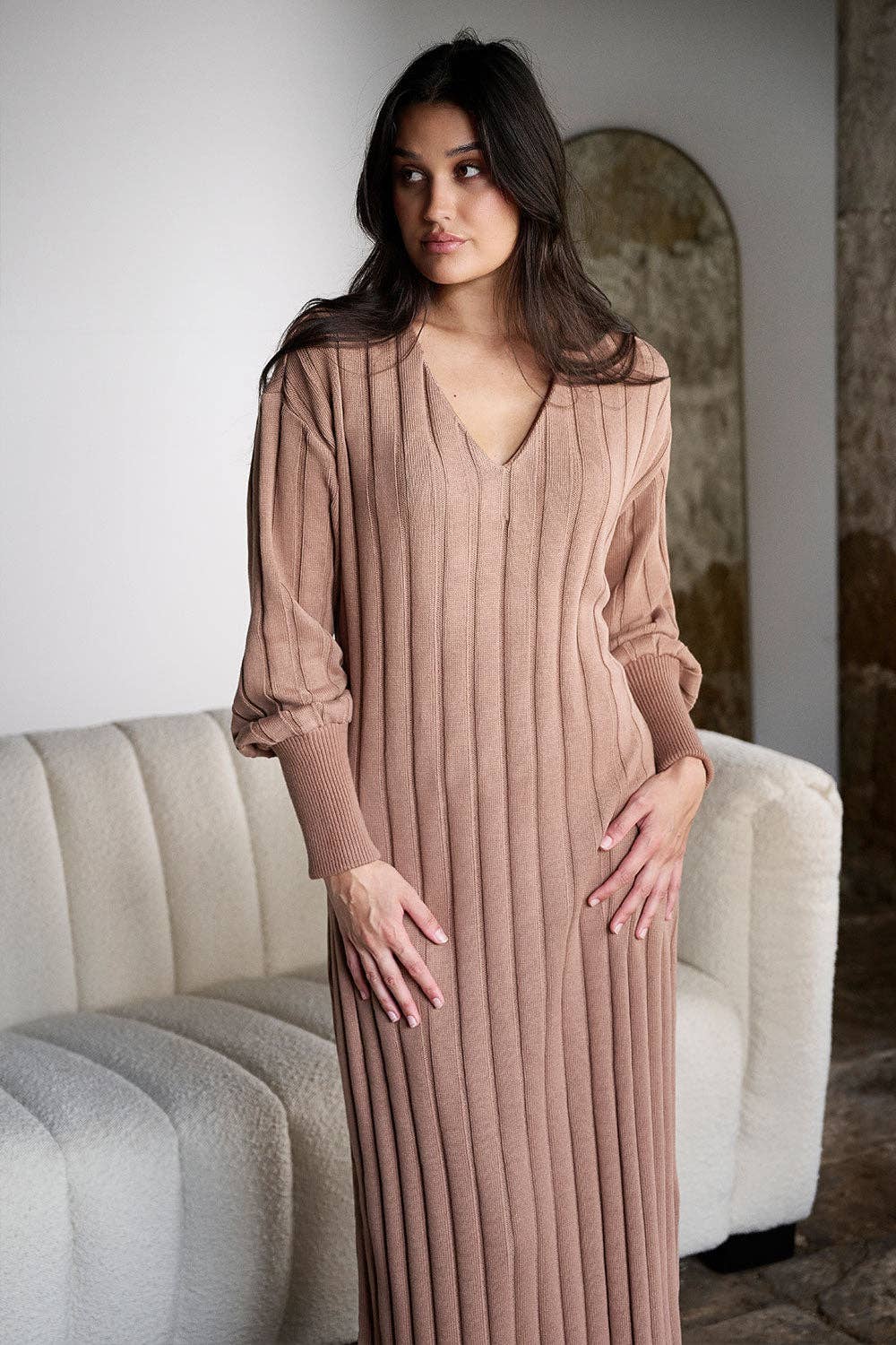 Arlow Dress - Clay: Clay / S/M