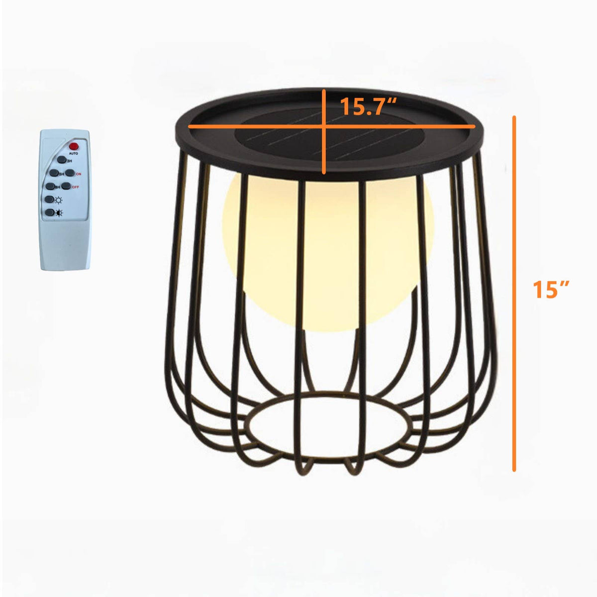 Outdoor Table with LED Light: Large