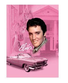 Elvis Magnet - Pink Guitars