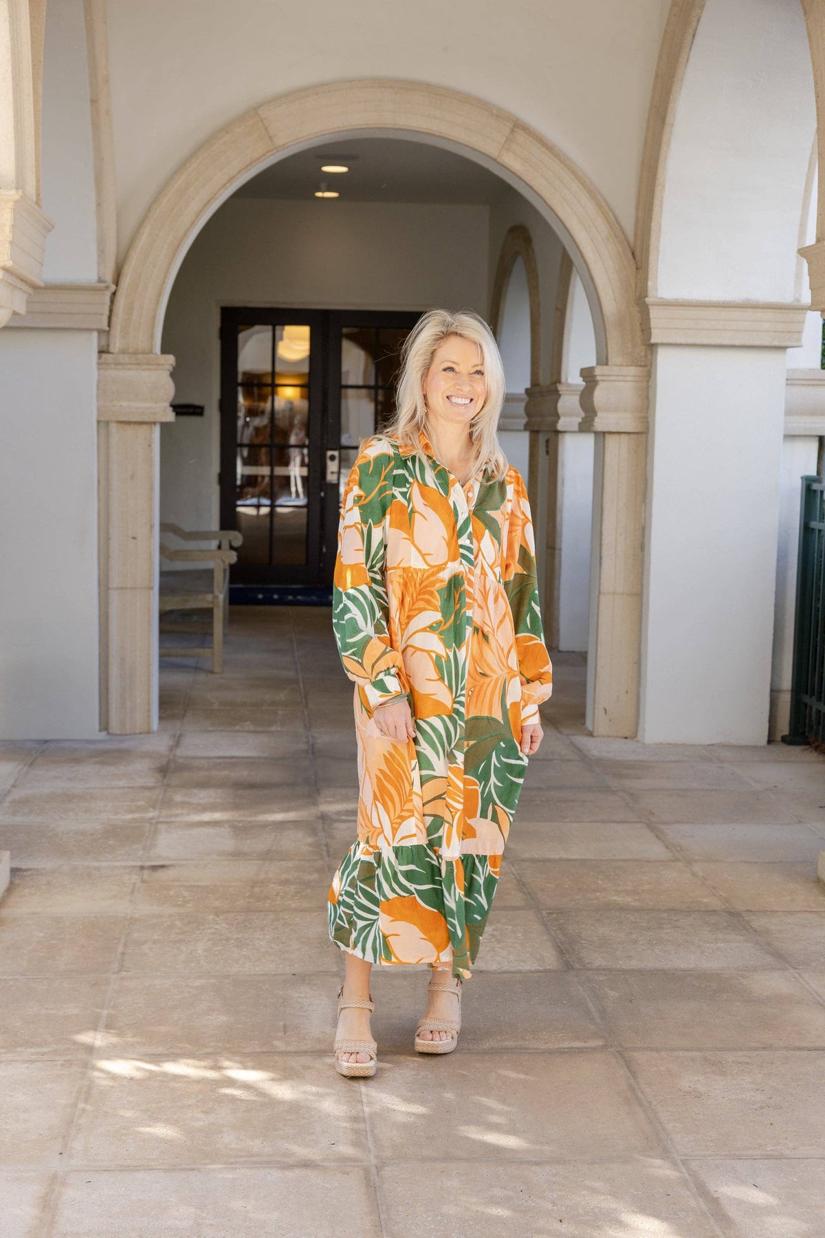 Golden Tropic Maxi Dress