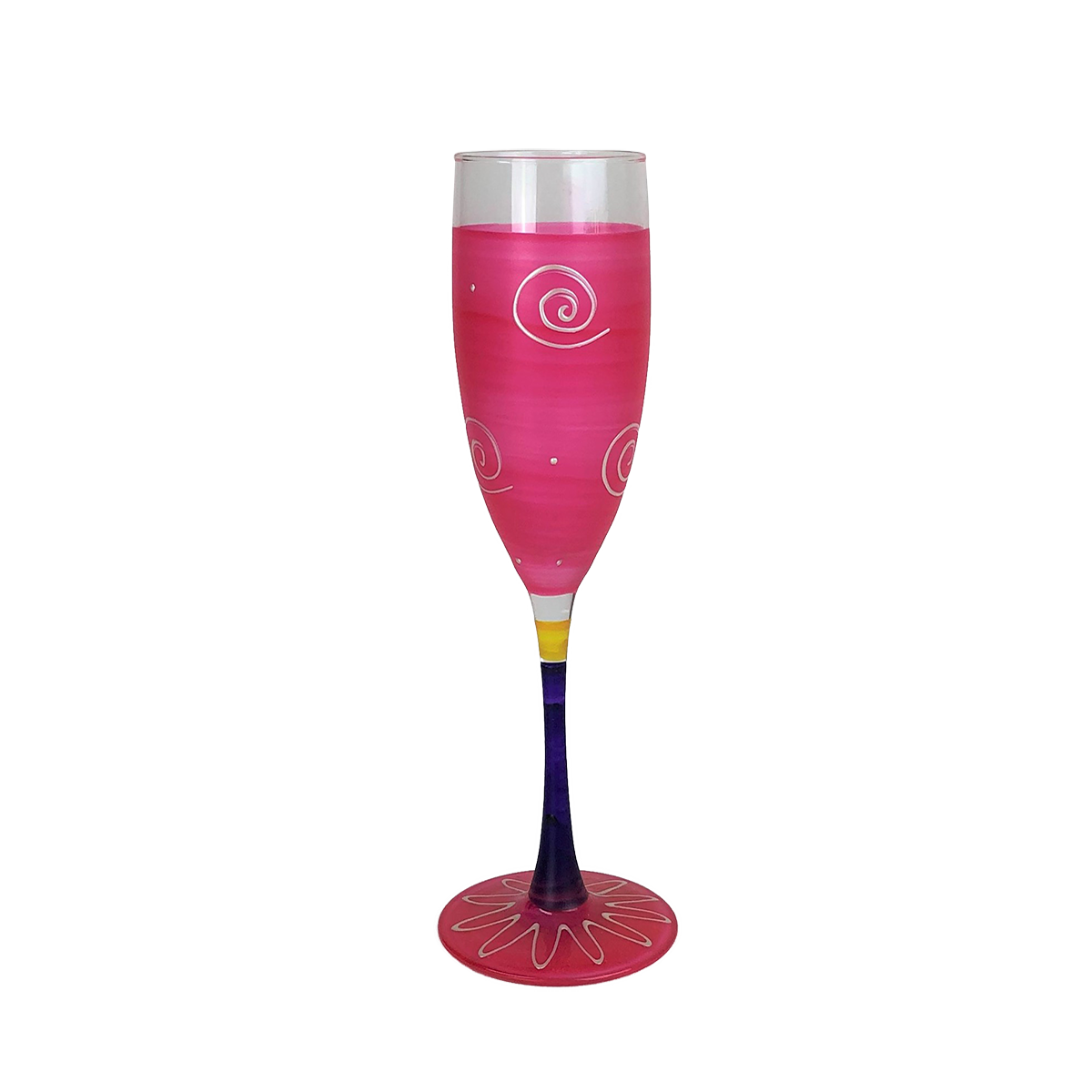Peruvian Splendor Pink Champagne Glasses