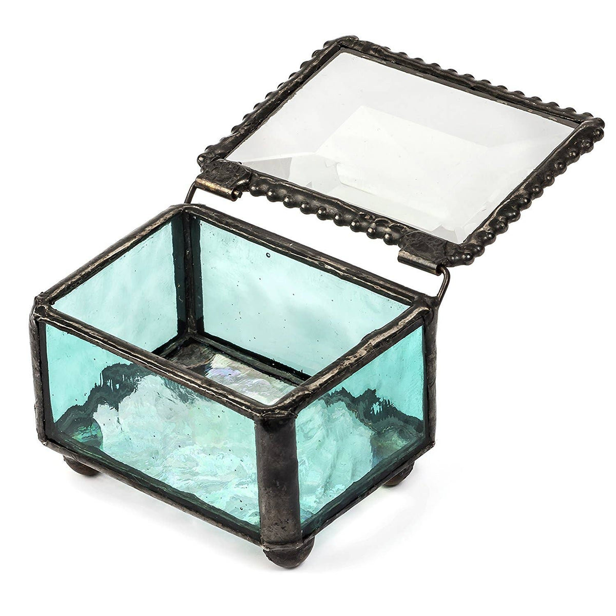 Small Stained Glass Ring Box J Devlin Box 325 Series: Turquoise
