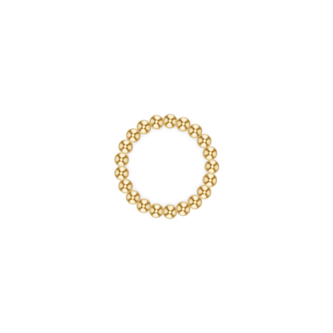 2MM Gold Ball Ring: Gold / Size 3