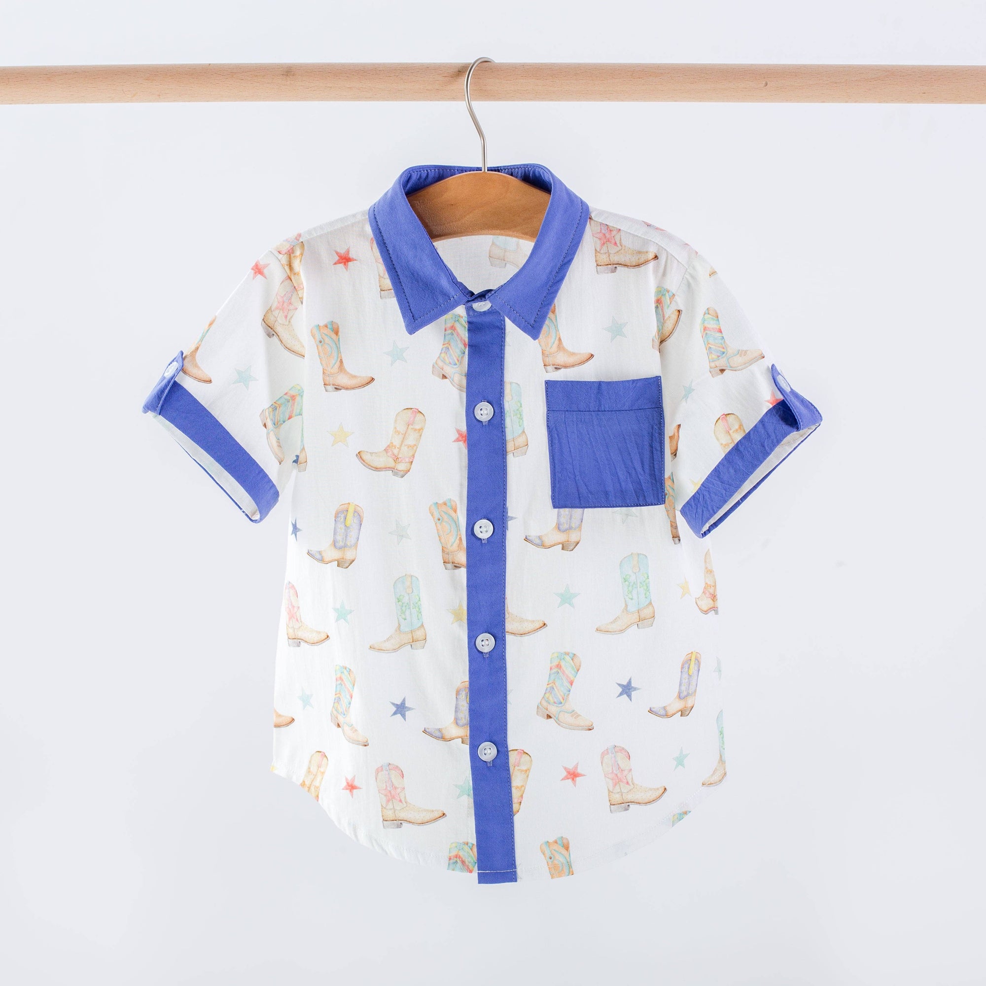 Giddy Up Casual Button Down Shirt: 5T