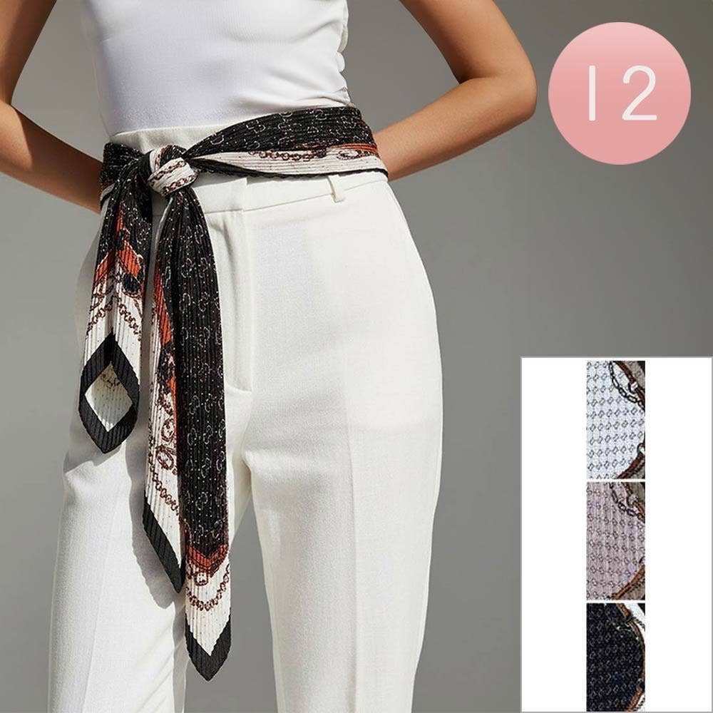 Silk Feel Rhinestone Embellished Geometric Print Multi Purpose Square Scarves