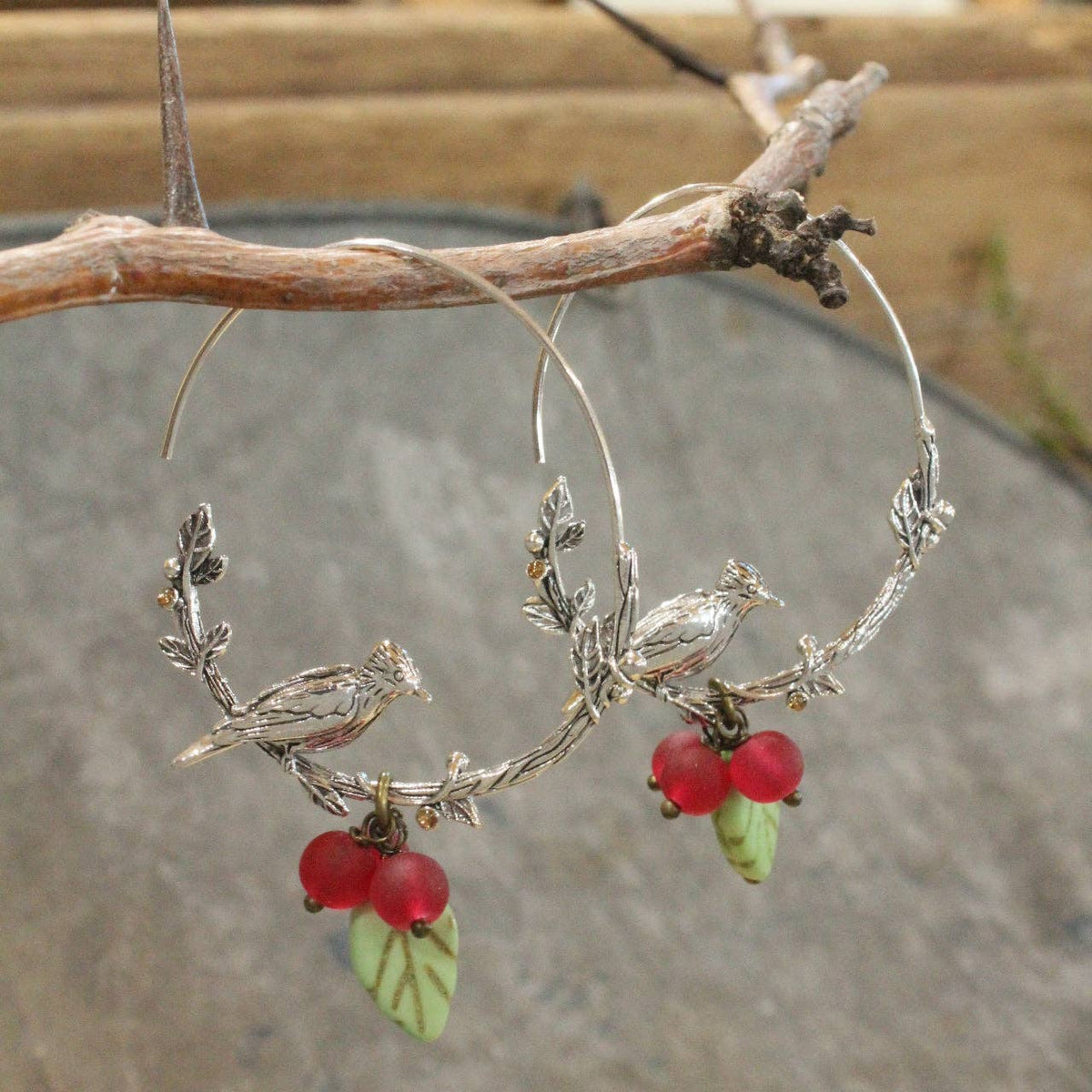 Love For Cardinals Dangle Drop Earrings