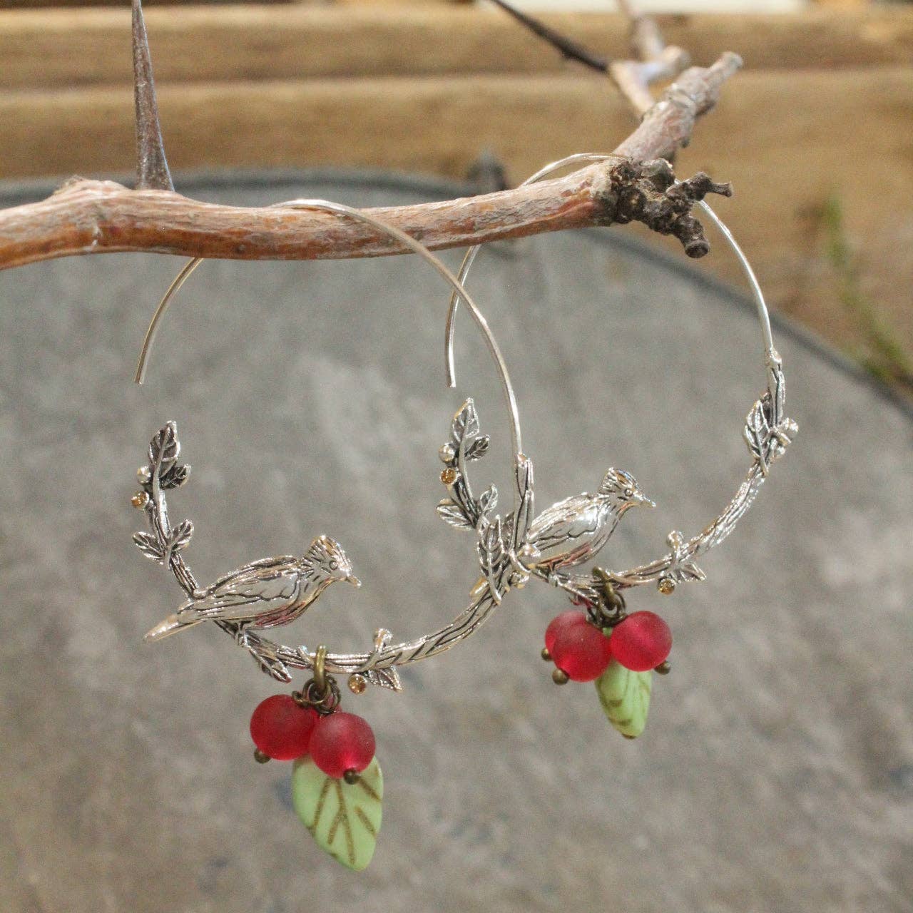 Love For Cardinals Dangle Drop Earrings