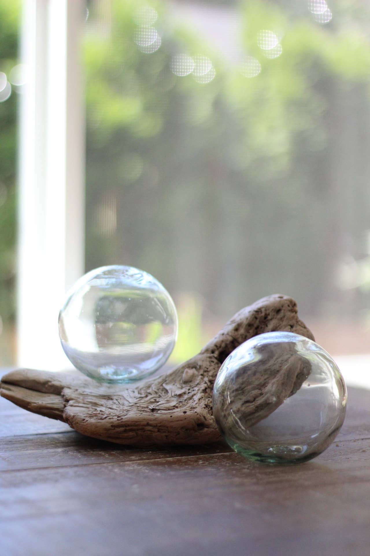 4" Glass Ball Décor (Clear)