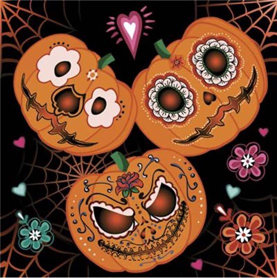 Mexican Pumpkins Lunch Napkins - Halloween Paper Napkins