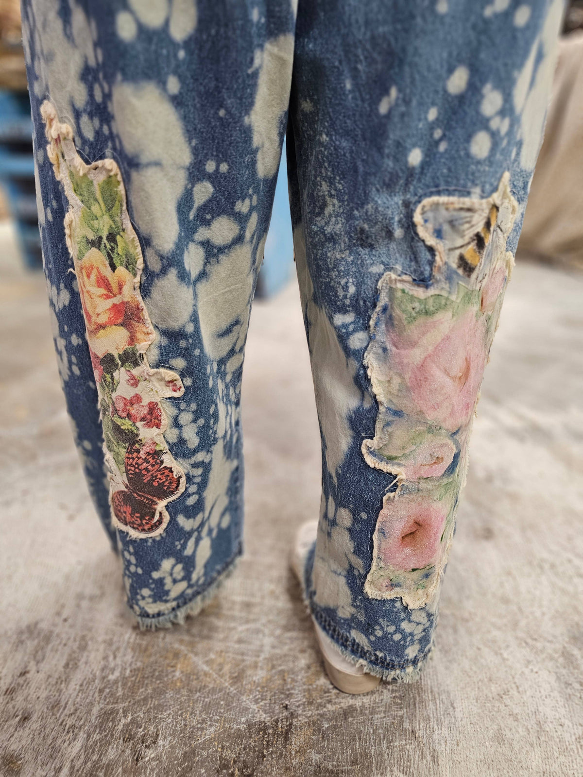 Vintage Butterfly Rose Overalls