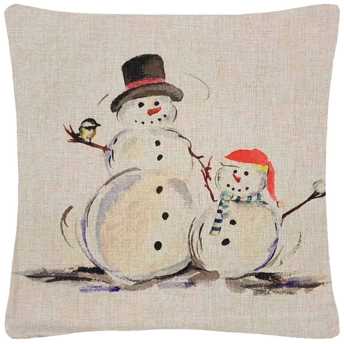 Snow Couple Pillow Cover