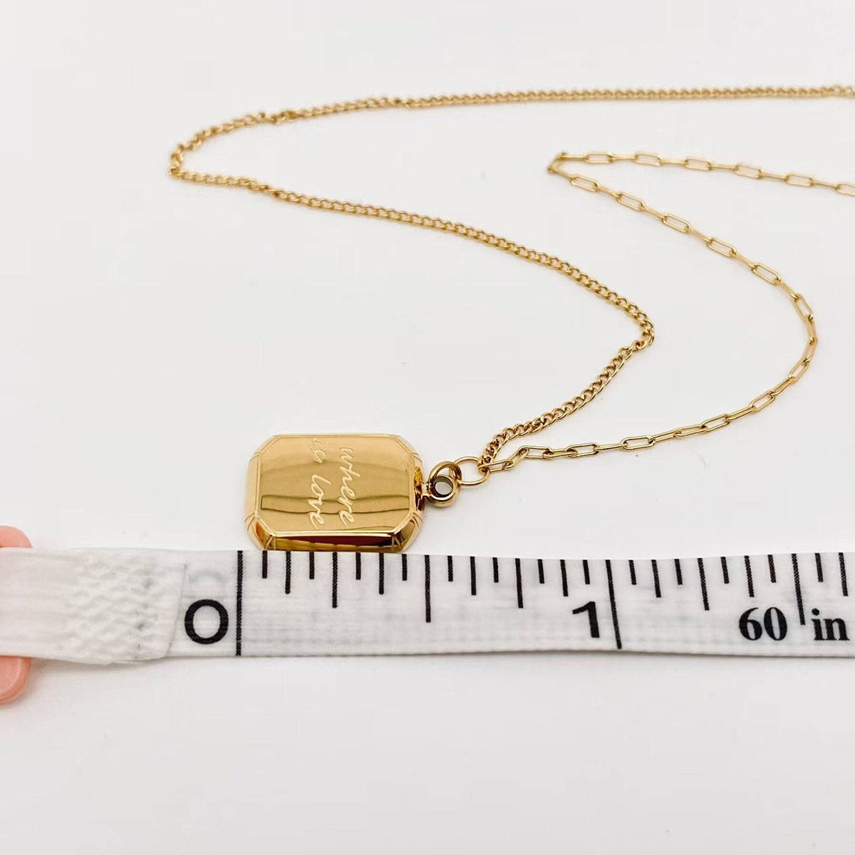 'where Is Love' Chocolate Design 18K Gold Plated Necklace