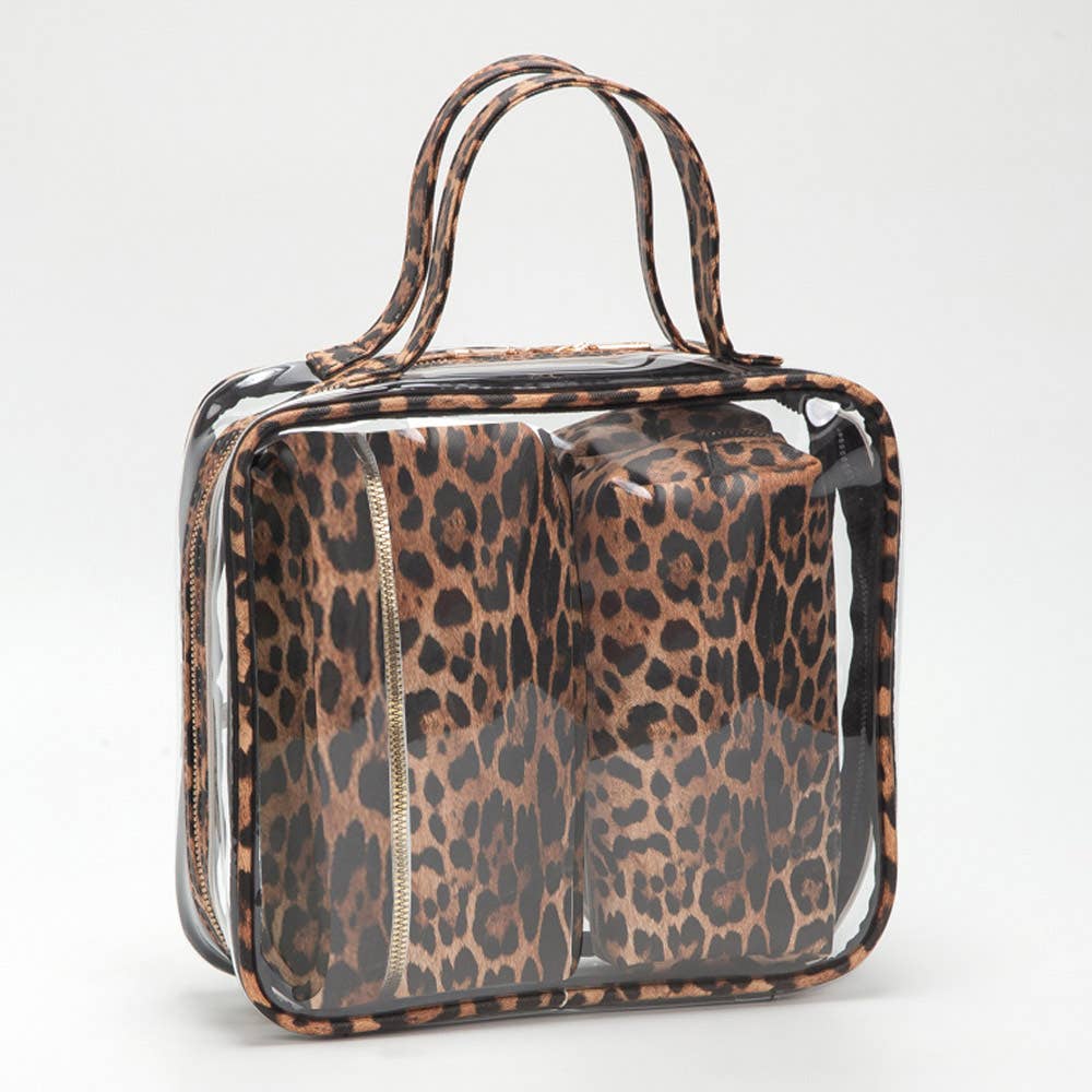 4PCS - Transparent Travel Cosmetic Bag Set