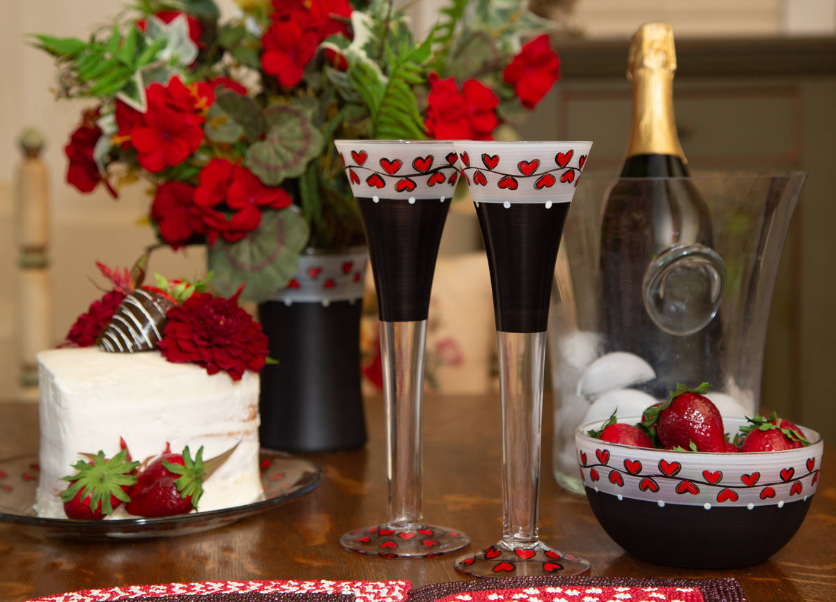 Parisian L'Amour Hollow Flute Glasses