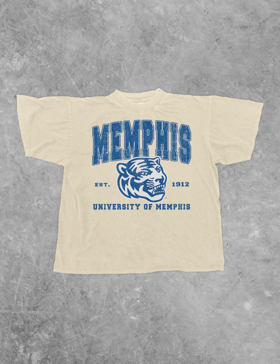 90's Memphis University Tigers Boxy Cotton TShirt