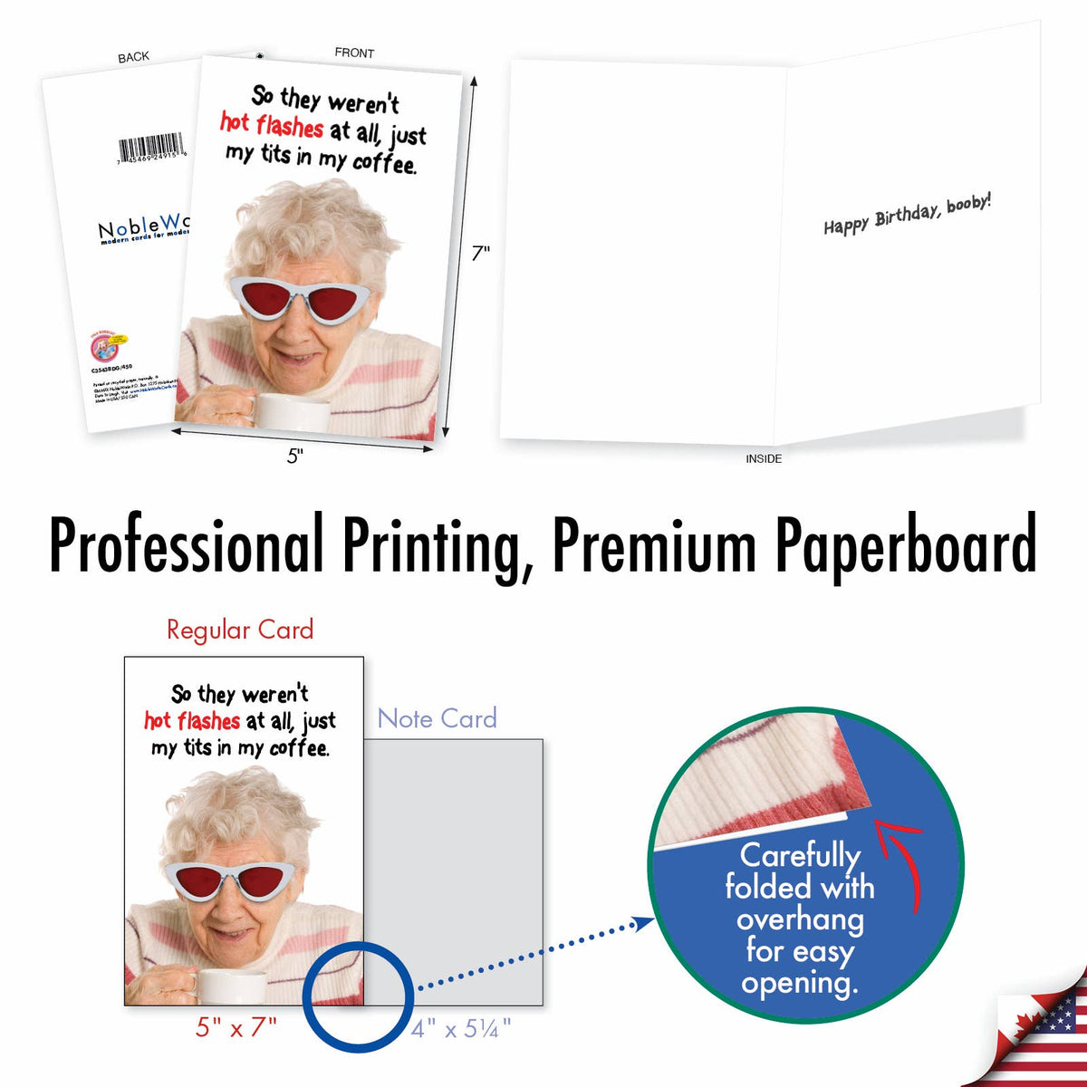 Not Hot Flashes Funny Birthday Greeting Card