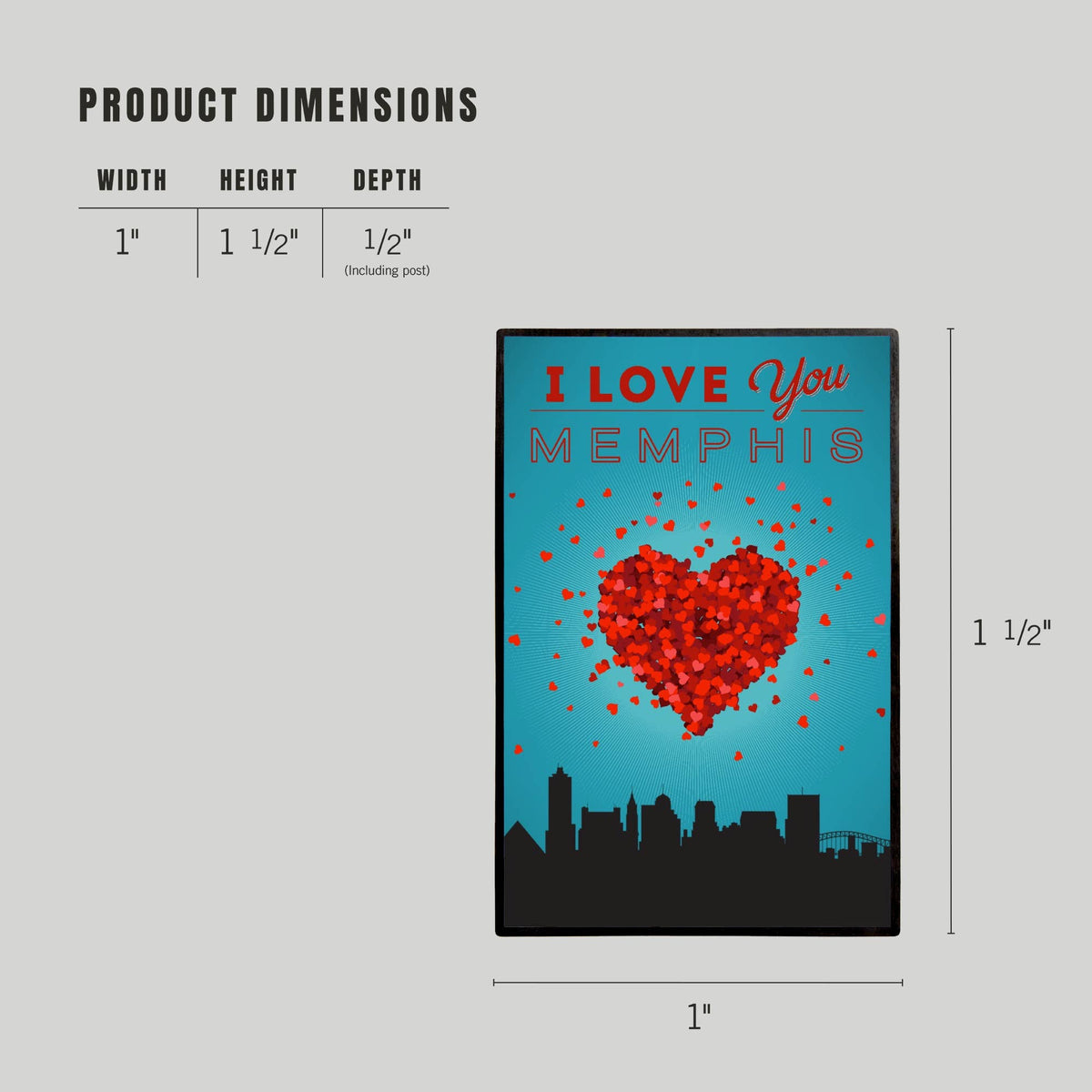 I Love You, Memphis, Tn, Lapel Pin