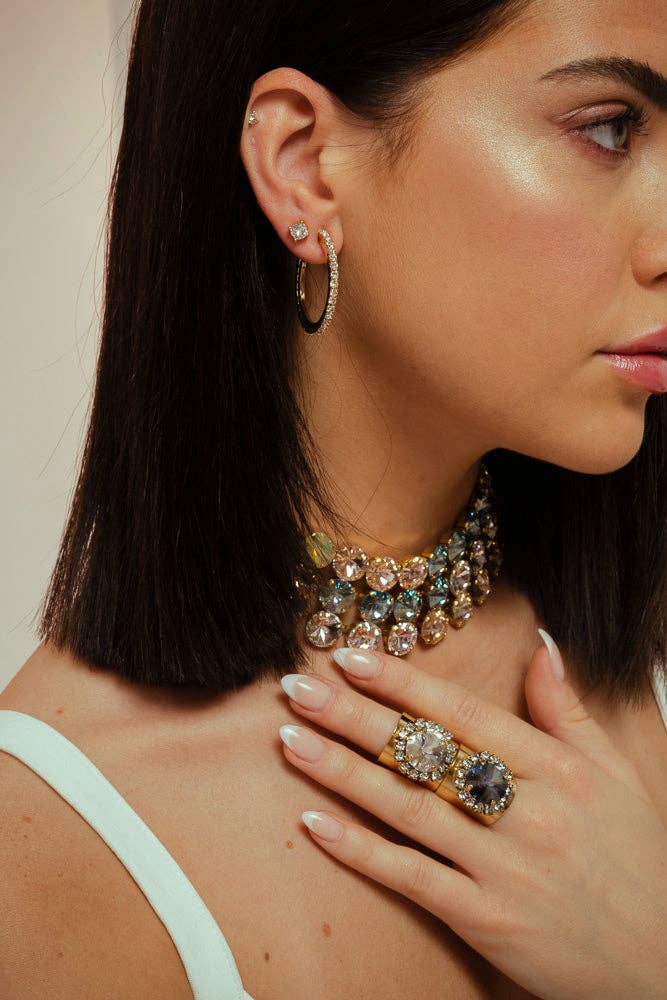 Tennis Studs: Champagne