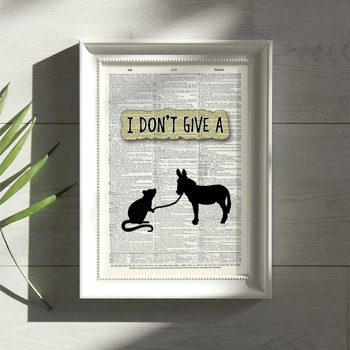 Art Print | Dictionary Page | Vintage | I Don't Give A
