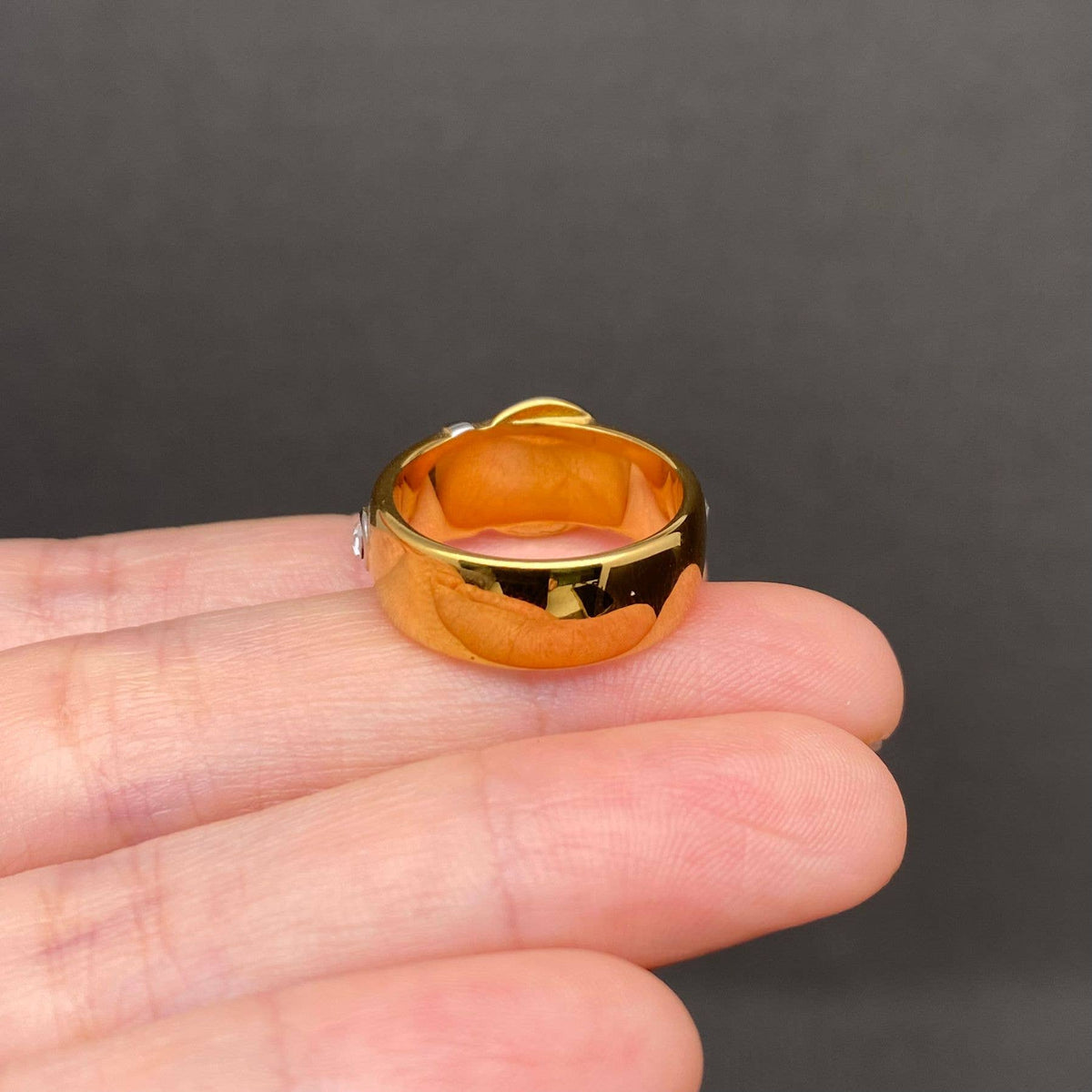 Belt Design 18K Gold Plated Stainless Steel Ring - FGS