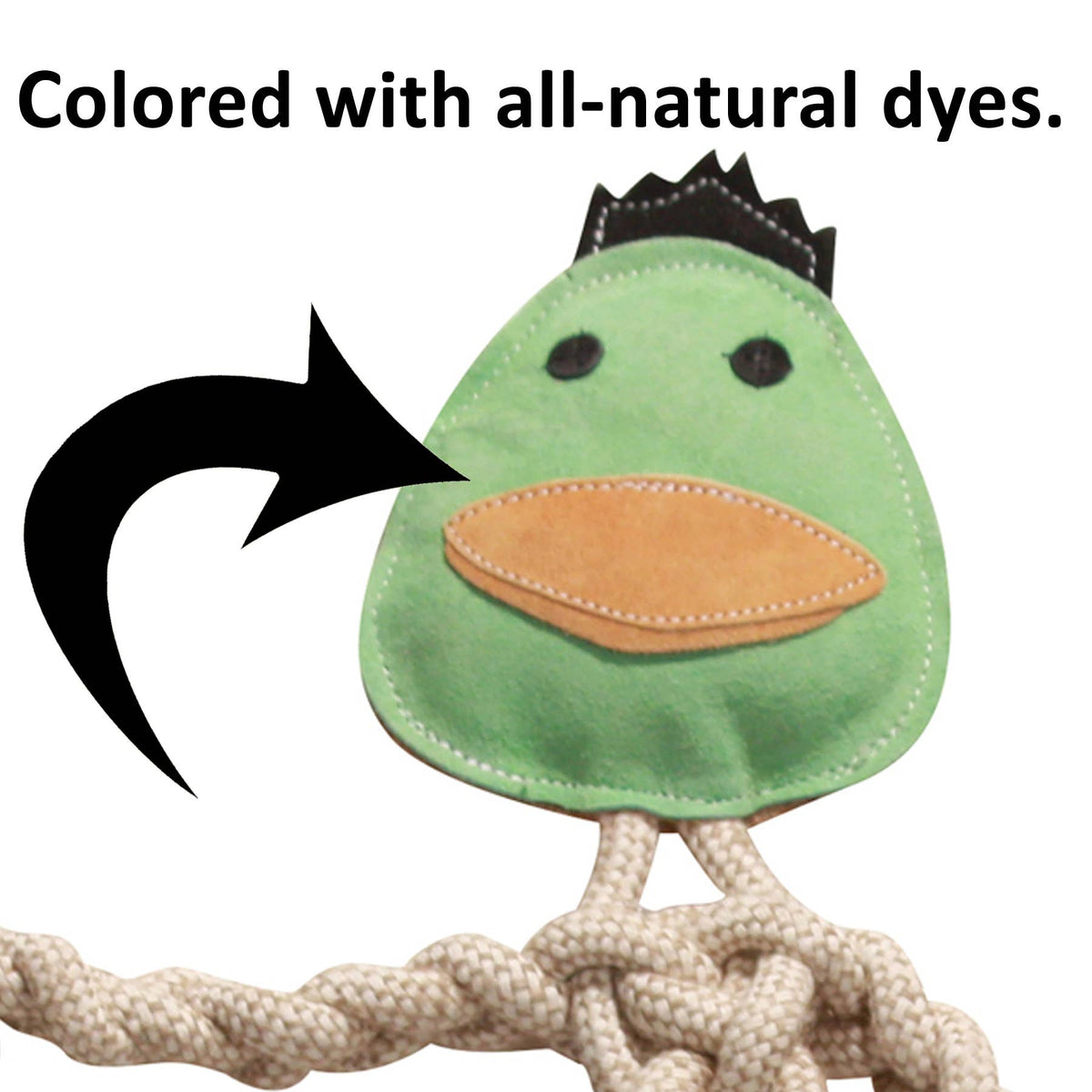 Stuey Sock Monkey Natural Rope Knottie®, L (9mm d.) Dog Toy
