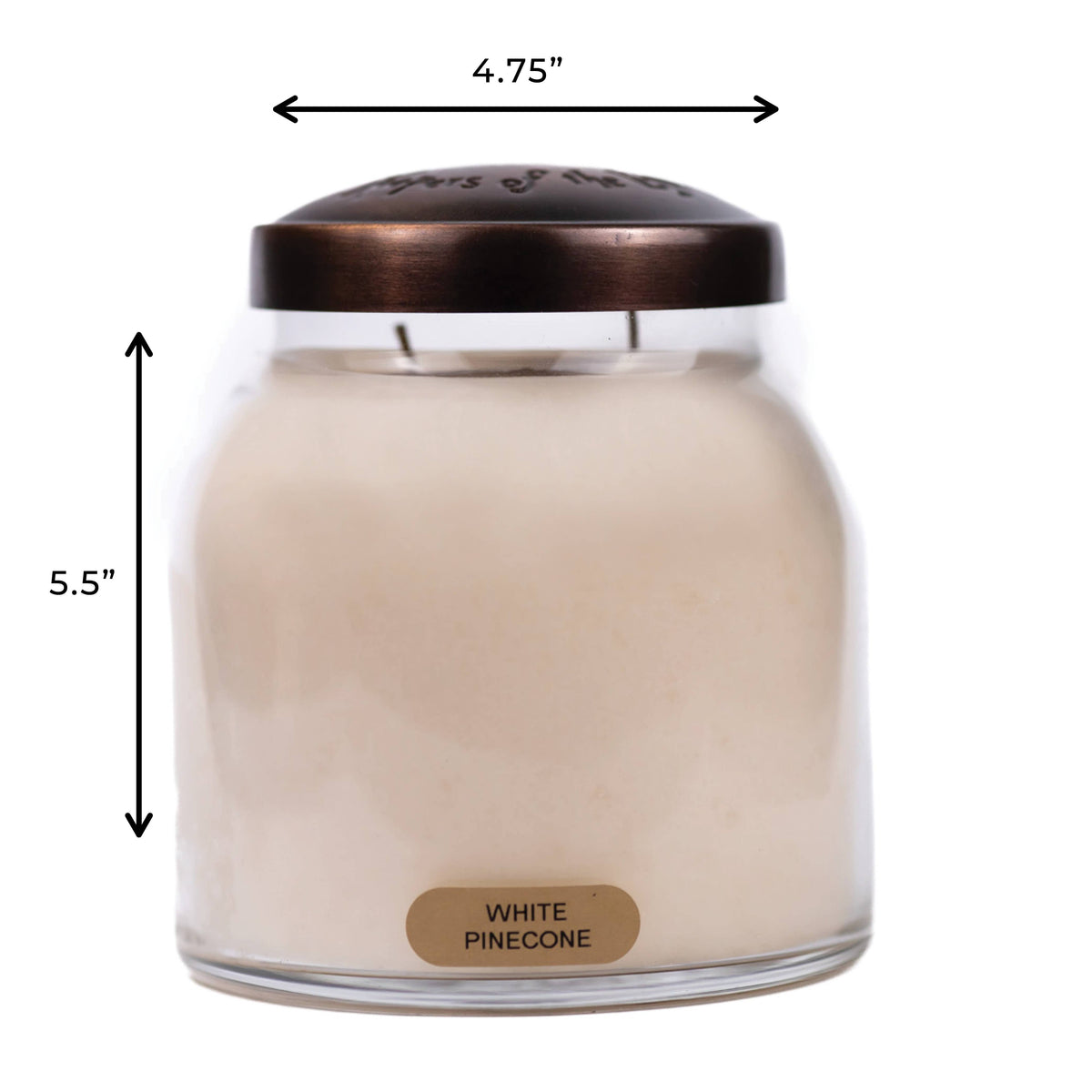 White Pinecone KOTL Papa Candle (34oz.) - White Pinecone