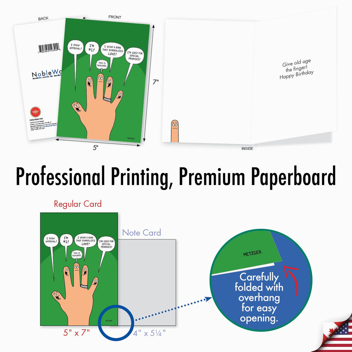 Middle Finger Funny Birthday Greeting Card
