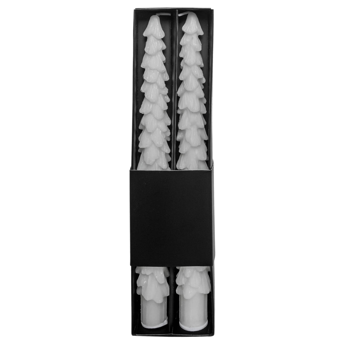 10" White Tree Taper Wax Candles Christmas