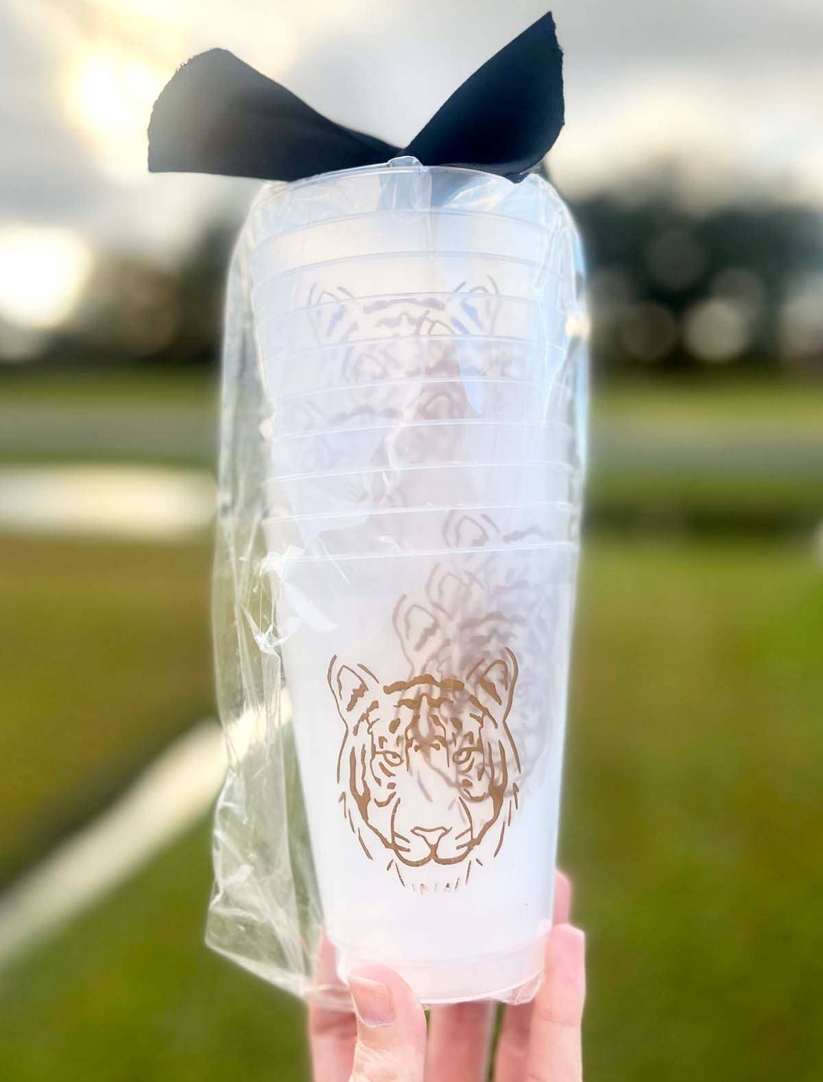 Tiger face collegiate Cocktail game day Cup, Frost Flex