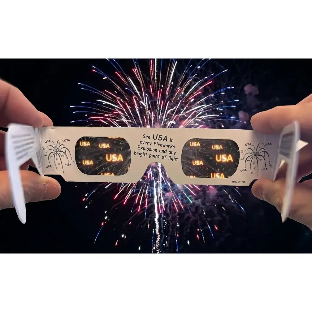 3D Fireworks Diffraction Glasses "USA" Lens - 250th Anniversary Glasses