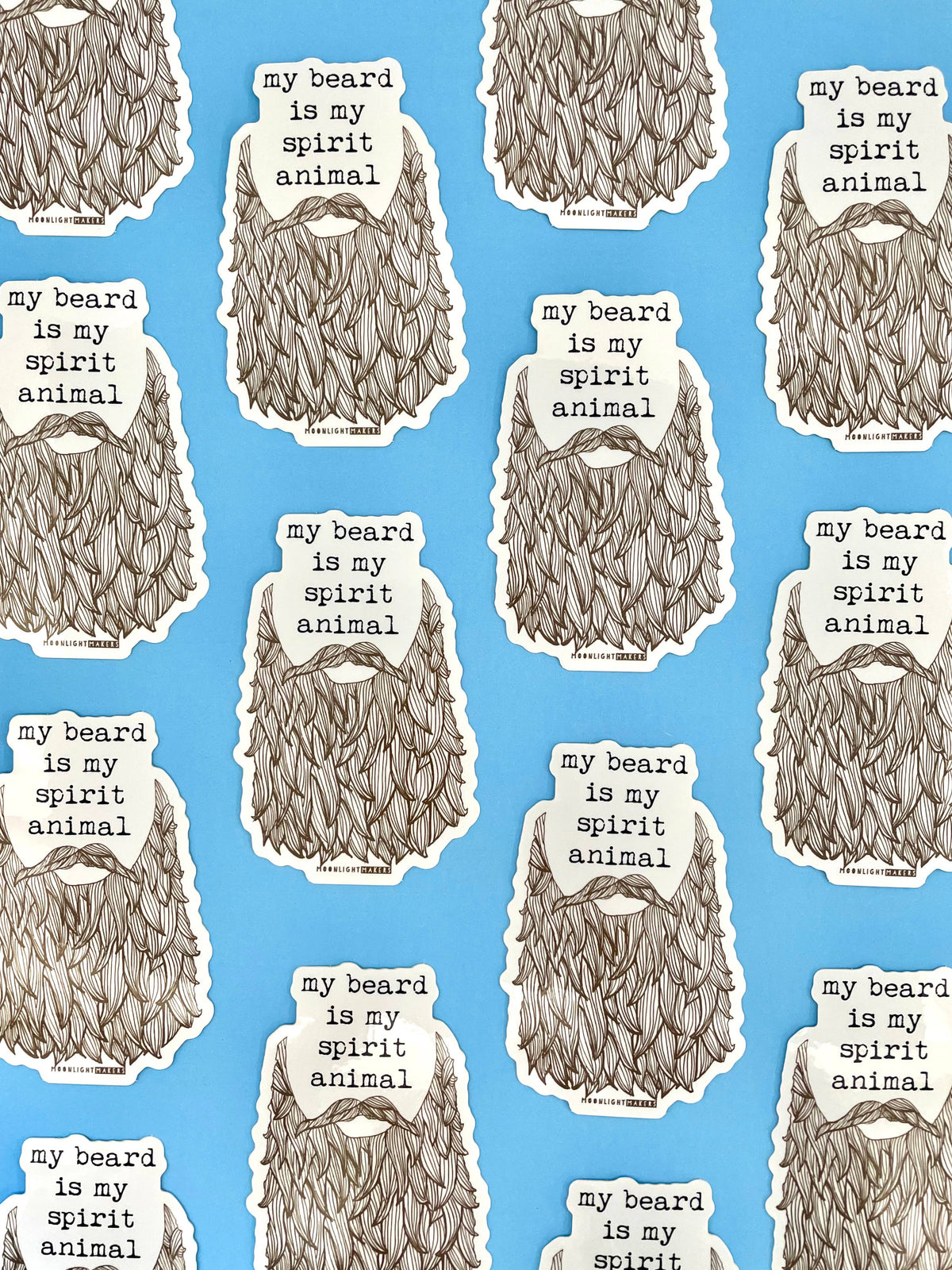 My Beard Is My Spirit Animal - Stickers