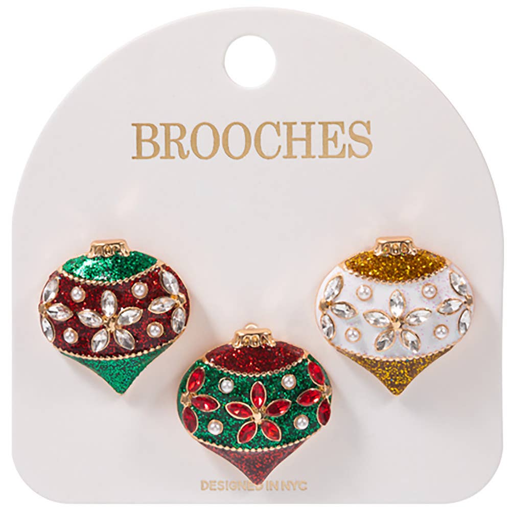 3PCS - Christmas Ornament Brooch Set