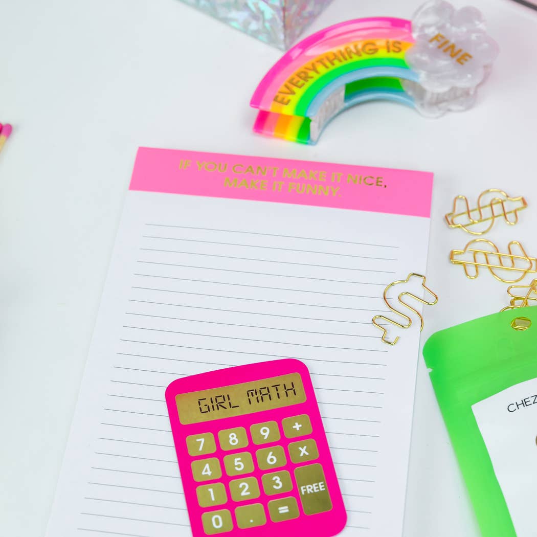 Girl Math - Calculator Vinyl Sticker, Funny Gift