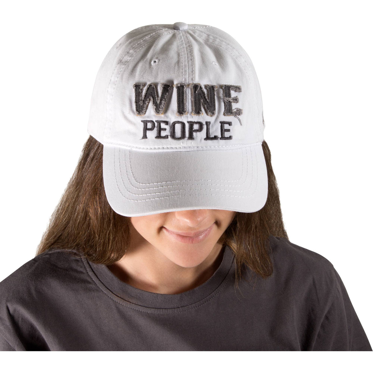 Wine People - White Adjustable Hat