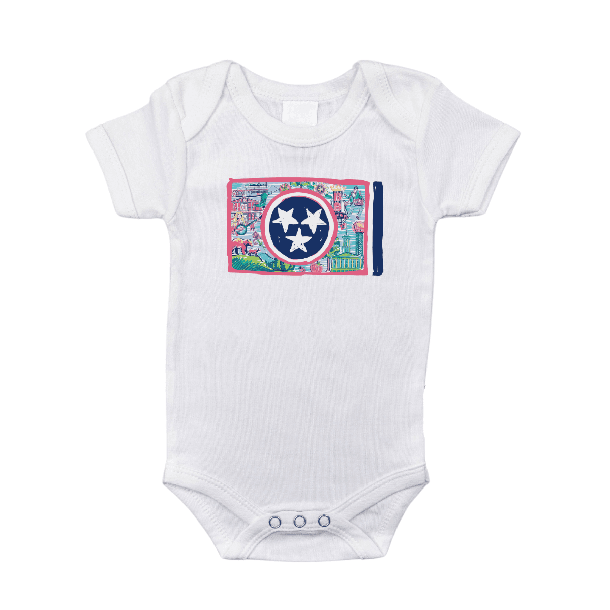 Tennessee Flag Baby Onesie: