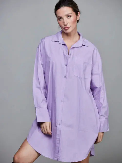 Boyfriend Oversized Cotton Shirt ONE SIZE