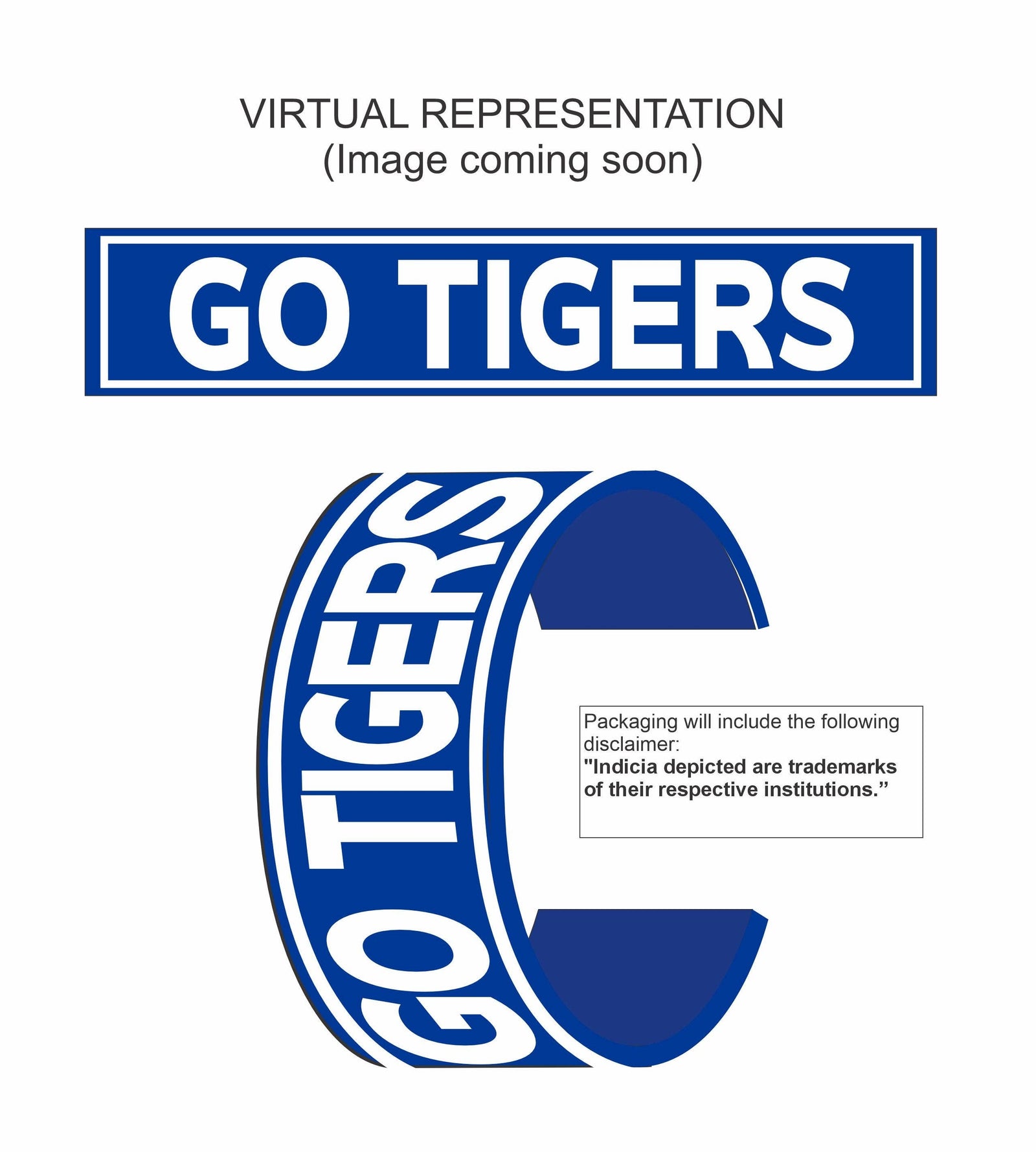 Memphis Go Tigers Beaded Cuff in Royal and White