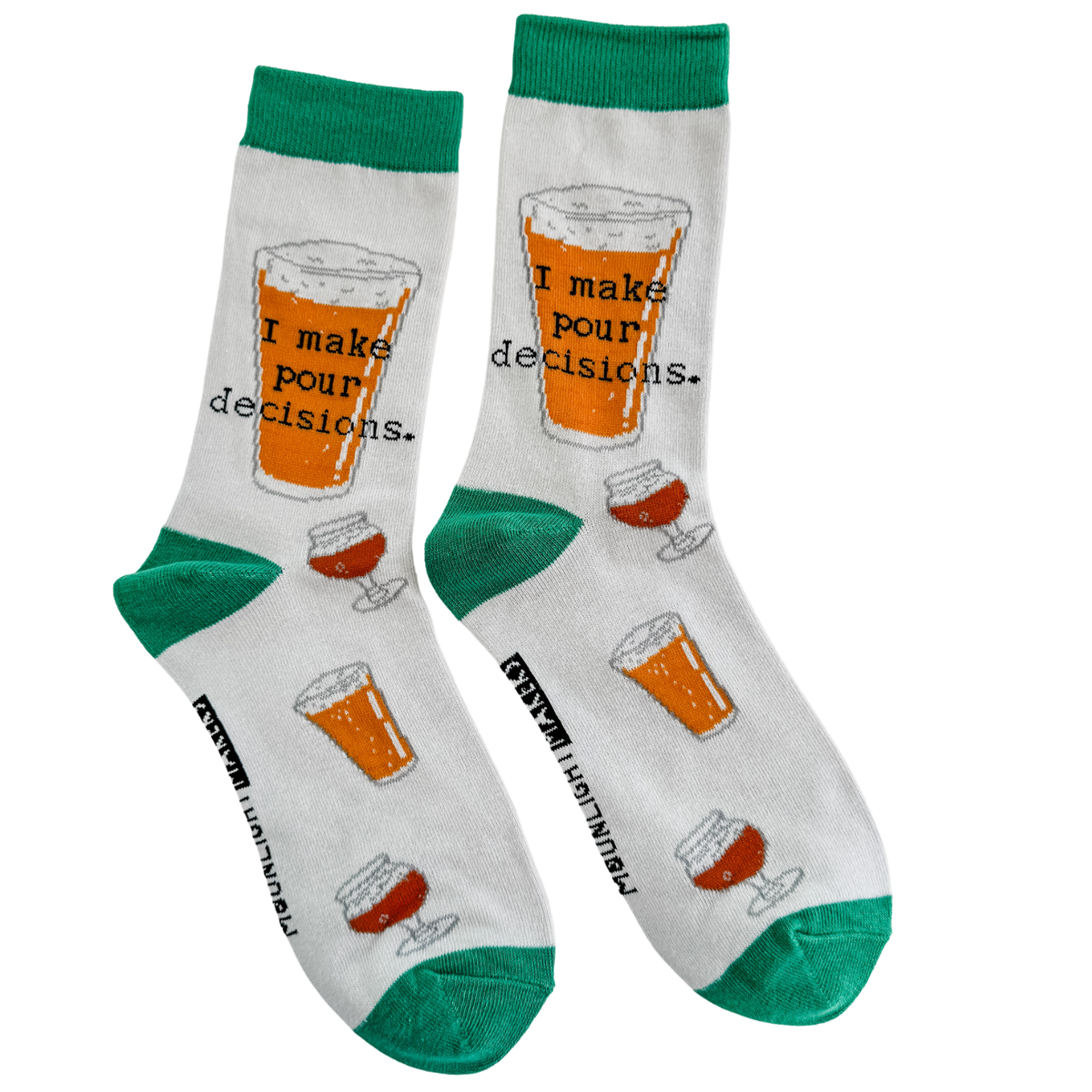 I Make Pour Decisions - Funny Unisex Socks - Beer, Gift