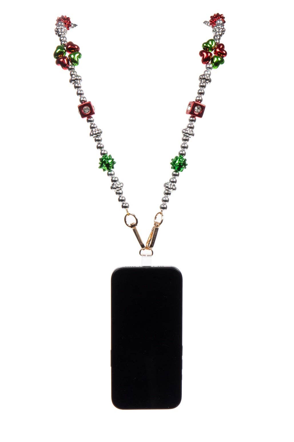 Crystal Christmas Flowers Phone Lanyard