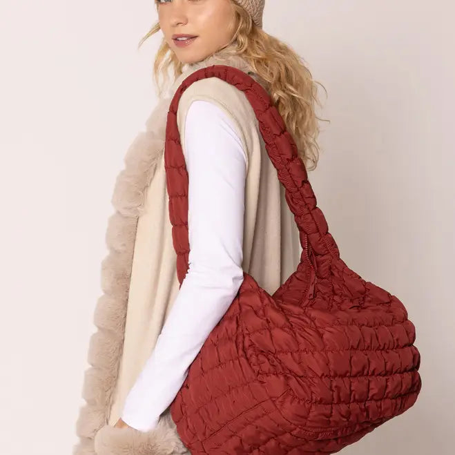Cora Large Quilted Puffer Women's Tote Bag