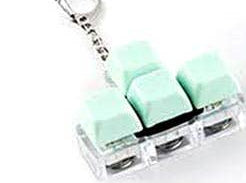 Light Up LED Stress Relief Mechanical Keyboard Switch Fidget Clicker Keychain Bag Charms