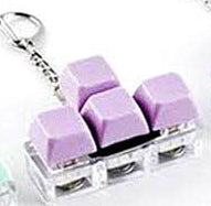 Light Up LED Stress Relief Mechanical Keyboard Switch Fidget Clicker Keychain Bag Charms