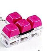 Light Up LED Stress Relief Mechanical Keyboard Switch Fidget Clicker Keychain Bag Charms
