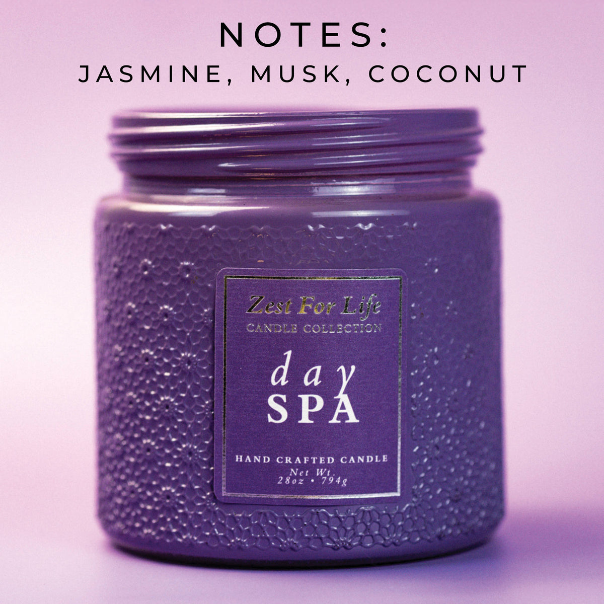 Day Spa – 28oz Zest For Life Luxury Candle Gift